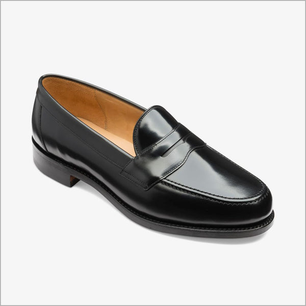 køkken Ejeren foder Loake Eton Black Leather Classic Penny Loafer Size 5 only** | cwmenswear