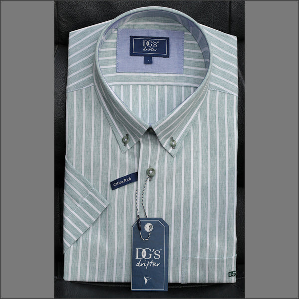Dg's Sage Stripe SS Shirt=