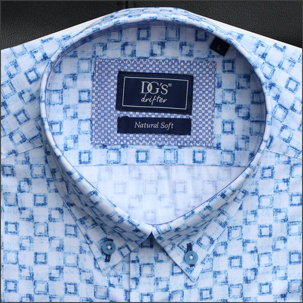 Dg's Blue  Check Short sleeve Shirt=