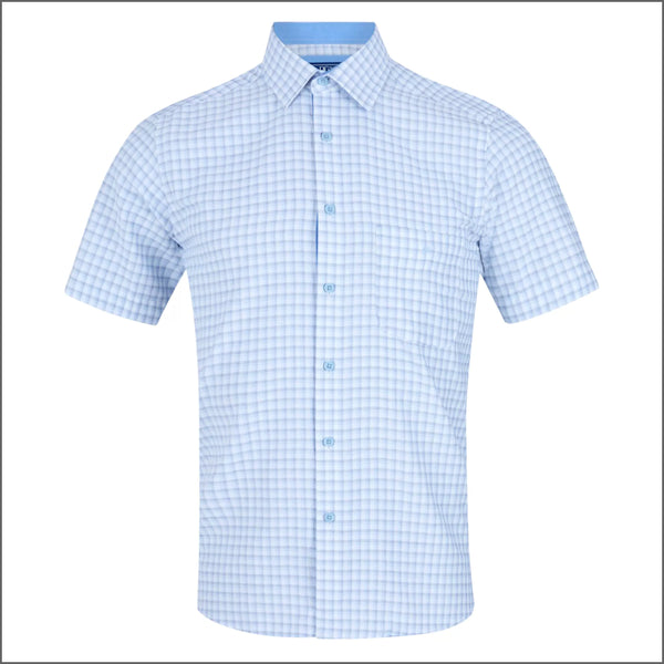 Dg's Sky Blue Multi Check SS Shirt*