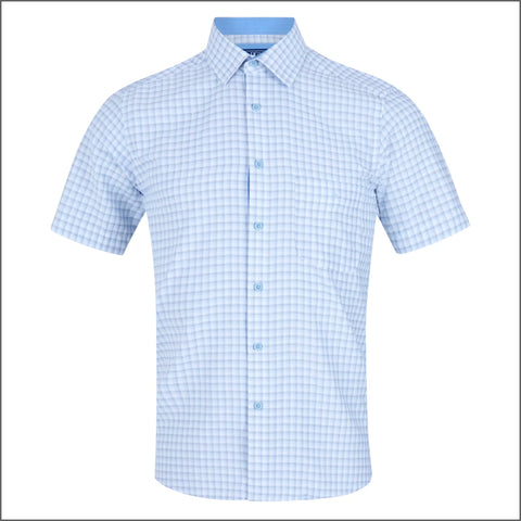 Dg's Sky Blue Multi Check SS Shirt*