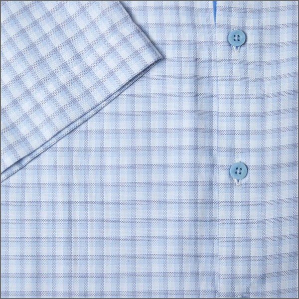 Dg's Sky Blue Multi Check SS Shirt*