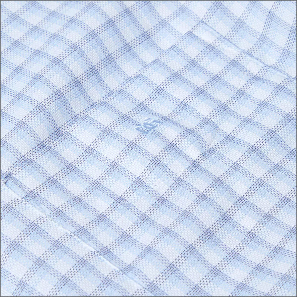 Dg's Sky Blue Multi Check SS Shirt*
