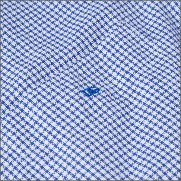 Dg's Mid Blue Check Short sleeve Shirt=