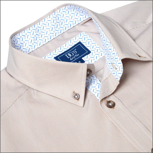 Dg's Beige Stripe Short sleeve Shirt=