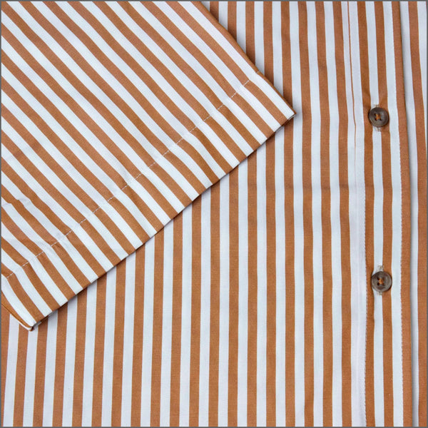 Dg's Tan Stripe SS Shirt=