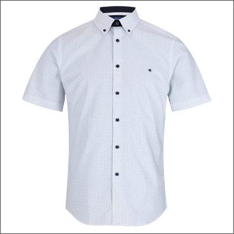 Dg's White With Black Dots Short sleeve Shirt=