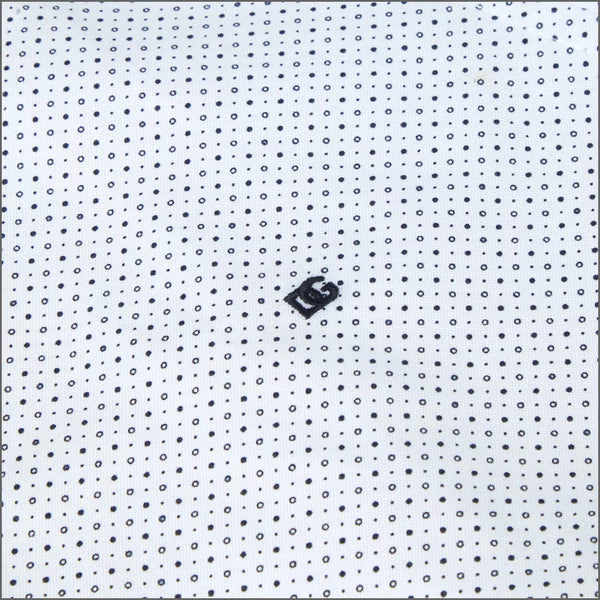 Dg's White With Black Dots Short sleeve Shirt=