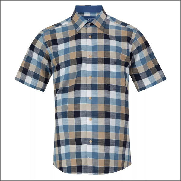 Dg's Dark Blue Check Shirt SSº