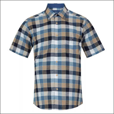 Dg's Dark Blue Check Shirt SSº