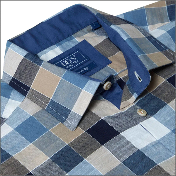 Dg's Dark Blue Check Shirt SSº