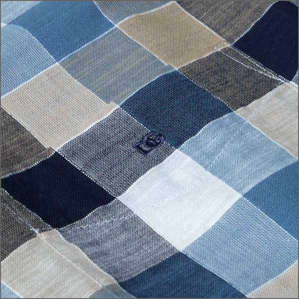 Dg's Dark Blue Check Shirt SSº