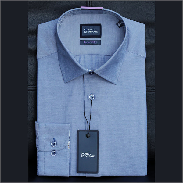 Daniel Graham Giovanni LS Blue Pattern Shirtª