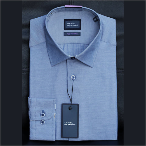 Daniel Graham Giovanni LS Blue Pattern Shirtª