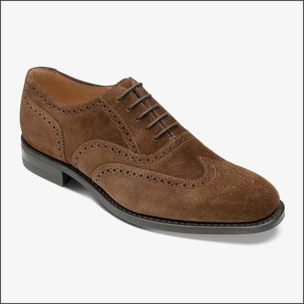 Loake 302 Classic Brown Suede Brogue Oxford=