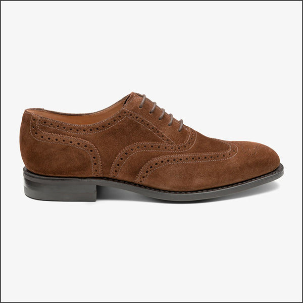 Loake 302 Classic Brown Suede Brogue Oxford=