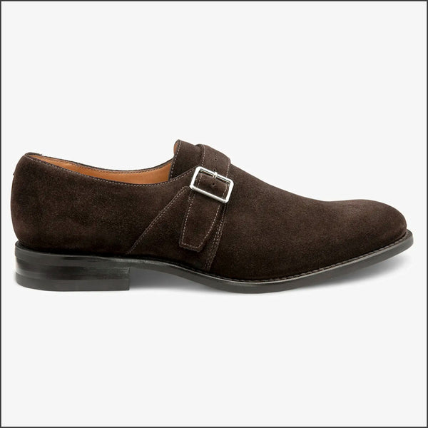 Loake 357 premium Dark Brown Suede Monk Shoeª