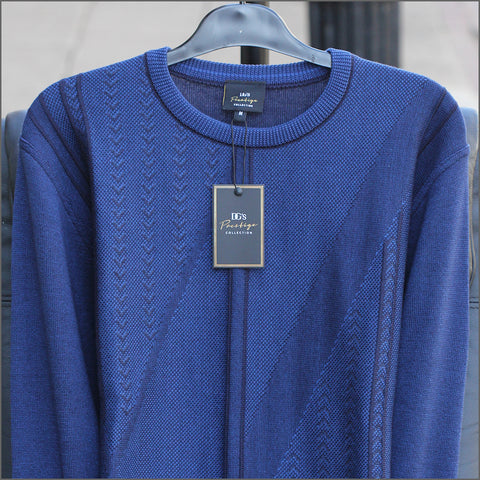 Prestige Blue Pattern Crew Neckº