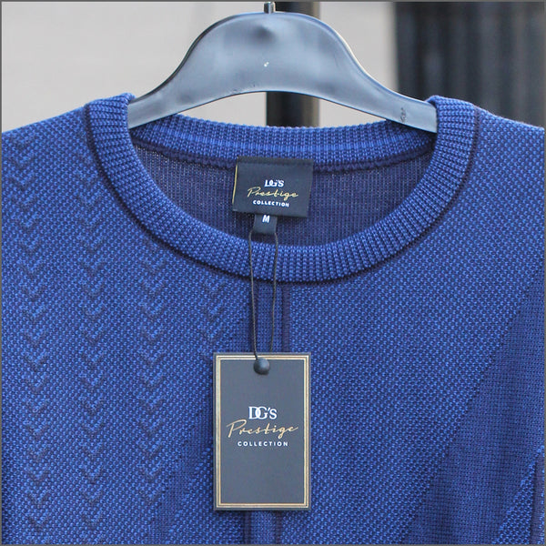 Prestige Blue Pattern Crew Neckº