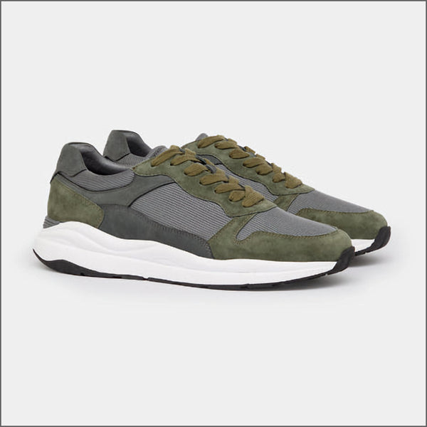 Remus Uomo Albi In Khaki Green Suede Trainerª