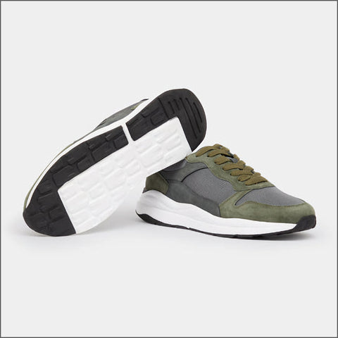 Remus Uomo Albi In Khaki Green Suede Trainerª
