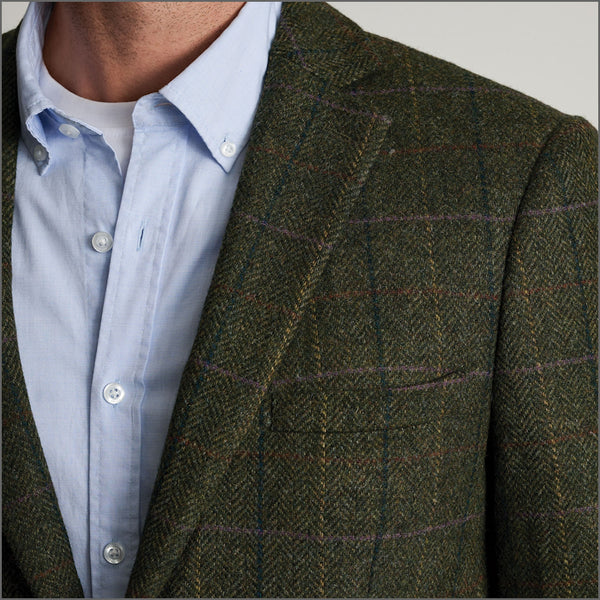 Brook Taverner Aston Green Check British Wool Jacket*