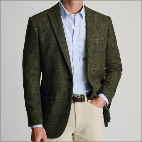 Brook Taverner Aston Green Check British Wool Jacket*