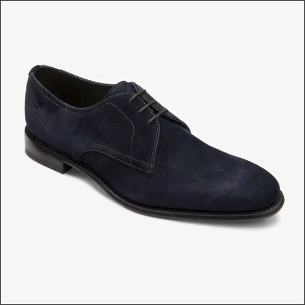 Loake Atherton Navy Suede Shoe* | cwmenswear