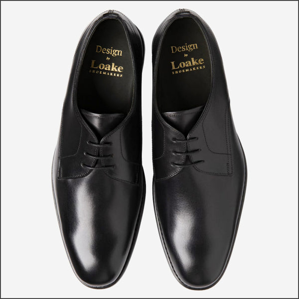 Loake Atherton Black Calf Leather Shoe'