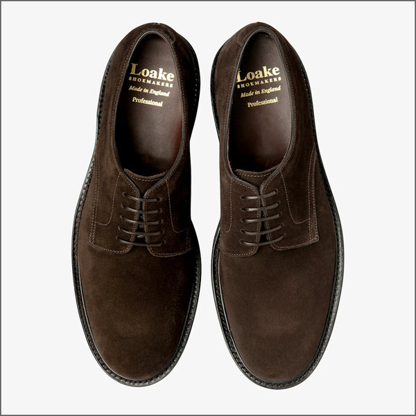 Loake Barbican Dark Brown Suede~