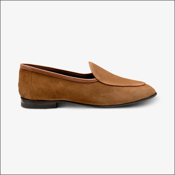Loake Belgrave Chestnut Brown Calf Suede~
