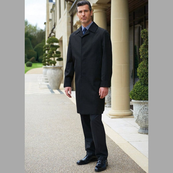 Brook Taverner Black Whip Cord RainCoat. | cwmenswear