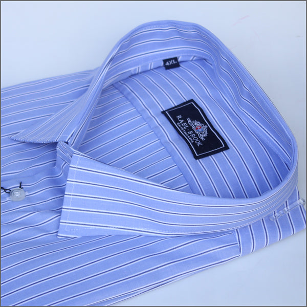 Rael Brook Blue & White Stripe Short sleeve Shirt.