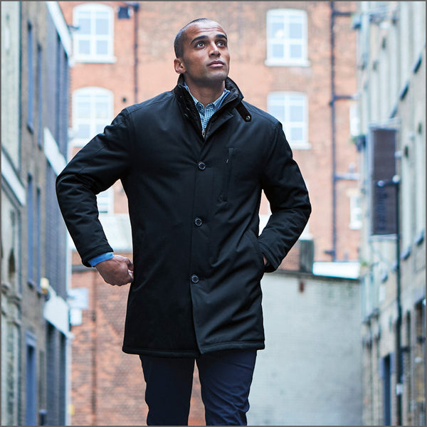 Brook Taverner Bradshaw Navy Shortie Raincoat^^