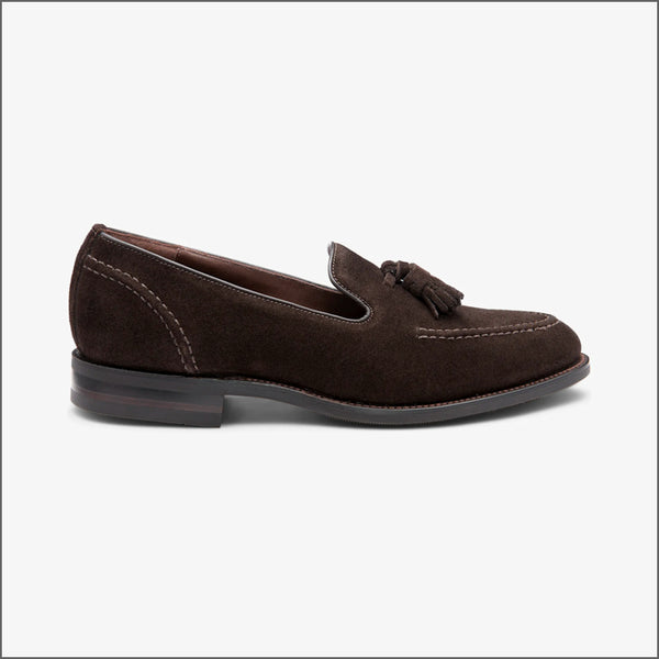 Loake Brunel Dark Brown Suede loafer~