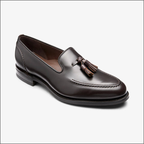 Loake Brunel Dark Brown Waxy Leather loafer~