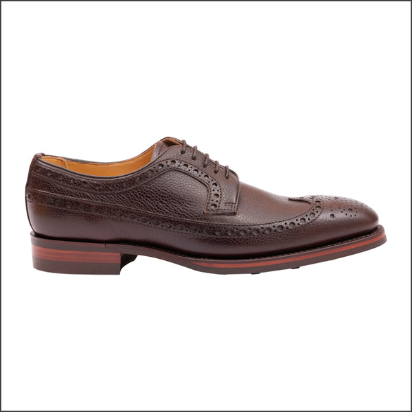 Barker Calvay Dark Brown Grain Wingtip Brogue Size 8.5 Only*