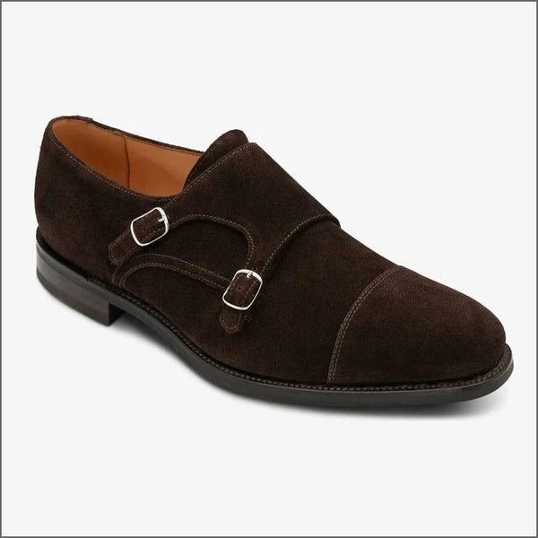 Loake Cannon Dark Brown Suede Buckle Monk Shoe Size 11 Onlyº