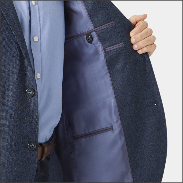 Brook Taverner Clifford Navy Donegal Wool Suit - Waistcoat Optional*