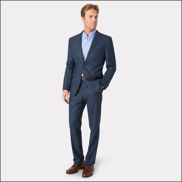 Brook Taverner Clifford Navy Donegal Wool Suit - Waistcoat Optional*