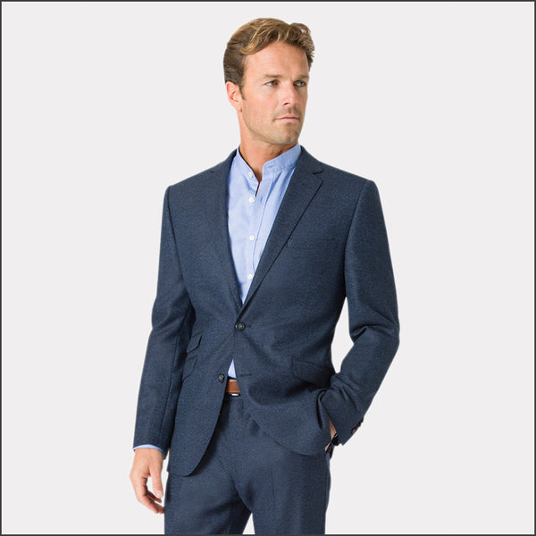 Brook Taverner Clifford Navy Donegal Wool Suit - Waistcoat Optional*