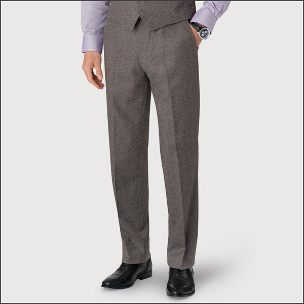 Brook Taverner Clifford Grey Donegal Wool Suit - Waistcoat Optional*