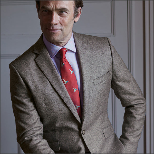 Brook Taverner Clifford Grey Donegal Wool Suit - Waistcoat Optional*