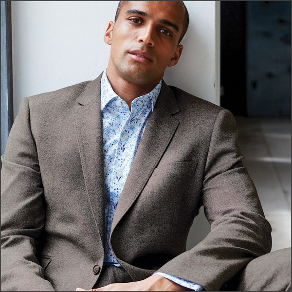 Brook Taverner Clifford Grey Donegal Wool Suit - Waistcoat Optional*