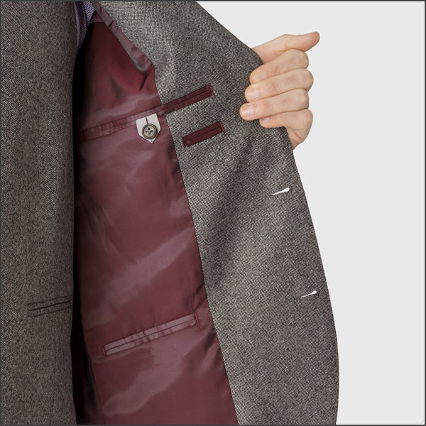 Brook Taverner Clifford Grey Donegal Wool Suit - Waistcoat Optional*