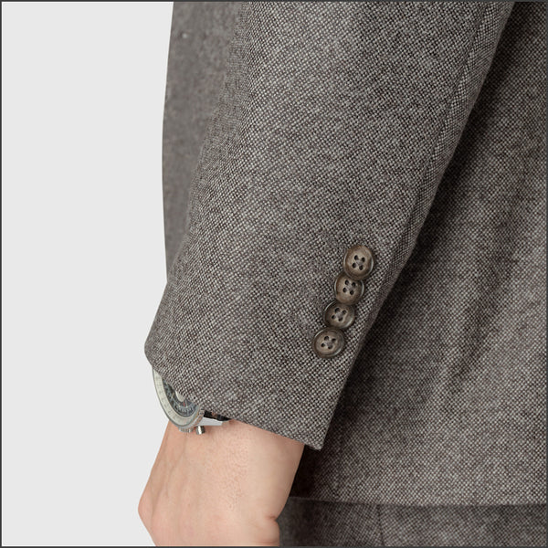 Brook Taverner Clifford Grey Donegal Wool Suit - Waistcoat Optional*