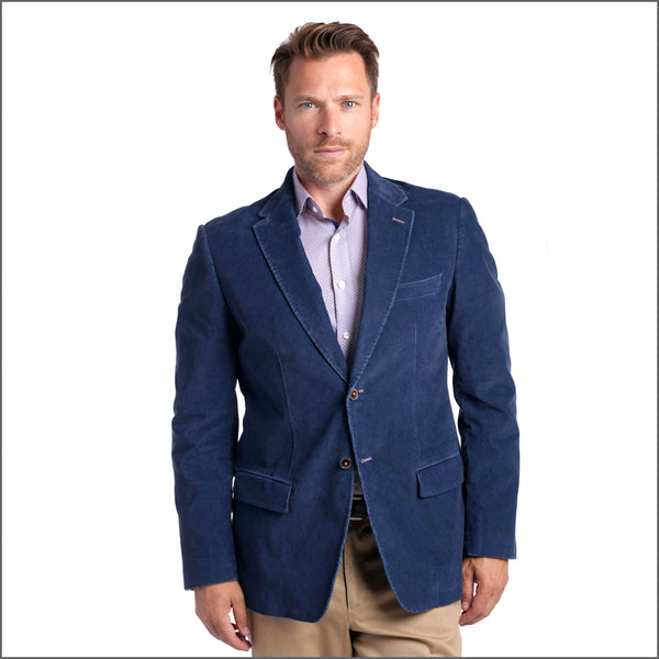 Gurteen Dallow Dark Blue Stretch Cotton Jacket,