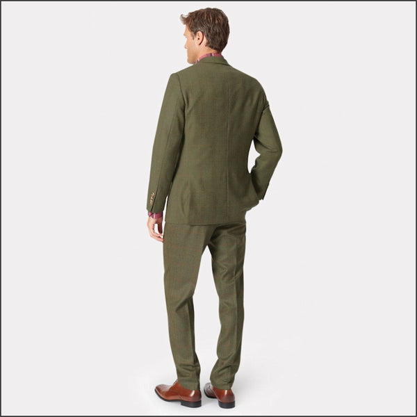 Brook Taverner Dalton Olive Check Wool 2Piece Suit*
