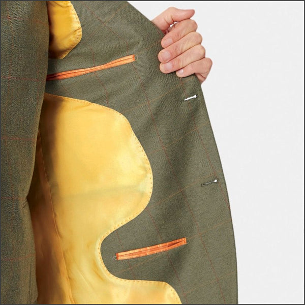 Brook Taverner Dalton Olive Check Wool 2Piece Suit*