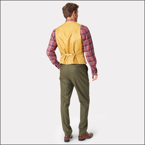 Brook Taverner Dalton Olive Check Wool 2Piece Suit*